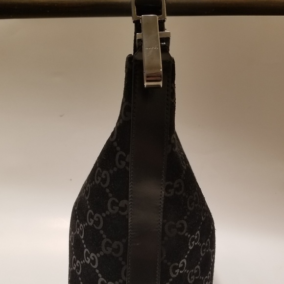 Suede Gucci GG monogram hobo bag COA included - Picture 2 of 8